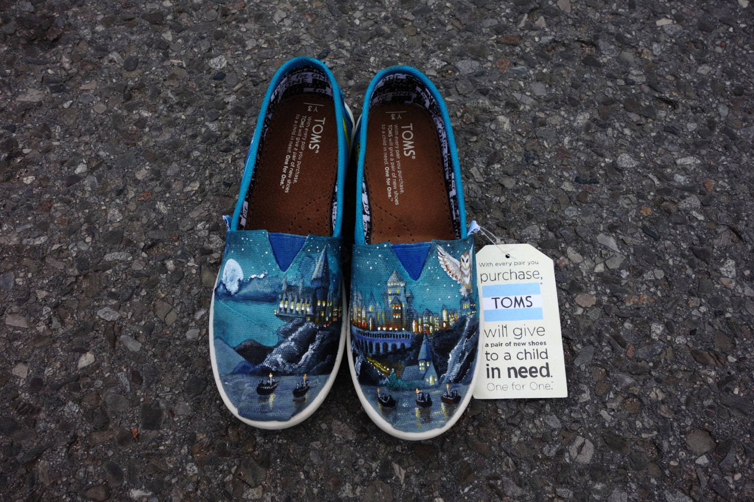 Harry Potter Hogwarts Custom Painted TOMS for Ashley