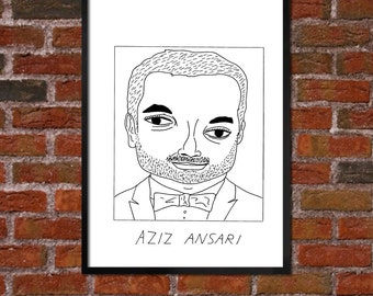 Badly Drawn Aziz Ansari - Poster - *** BUY 4, GET A 5th FREE***