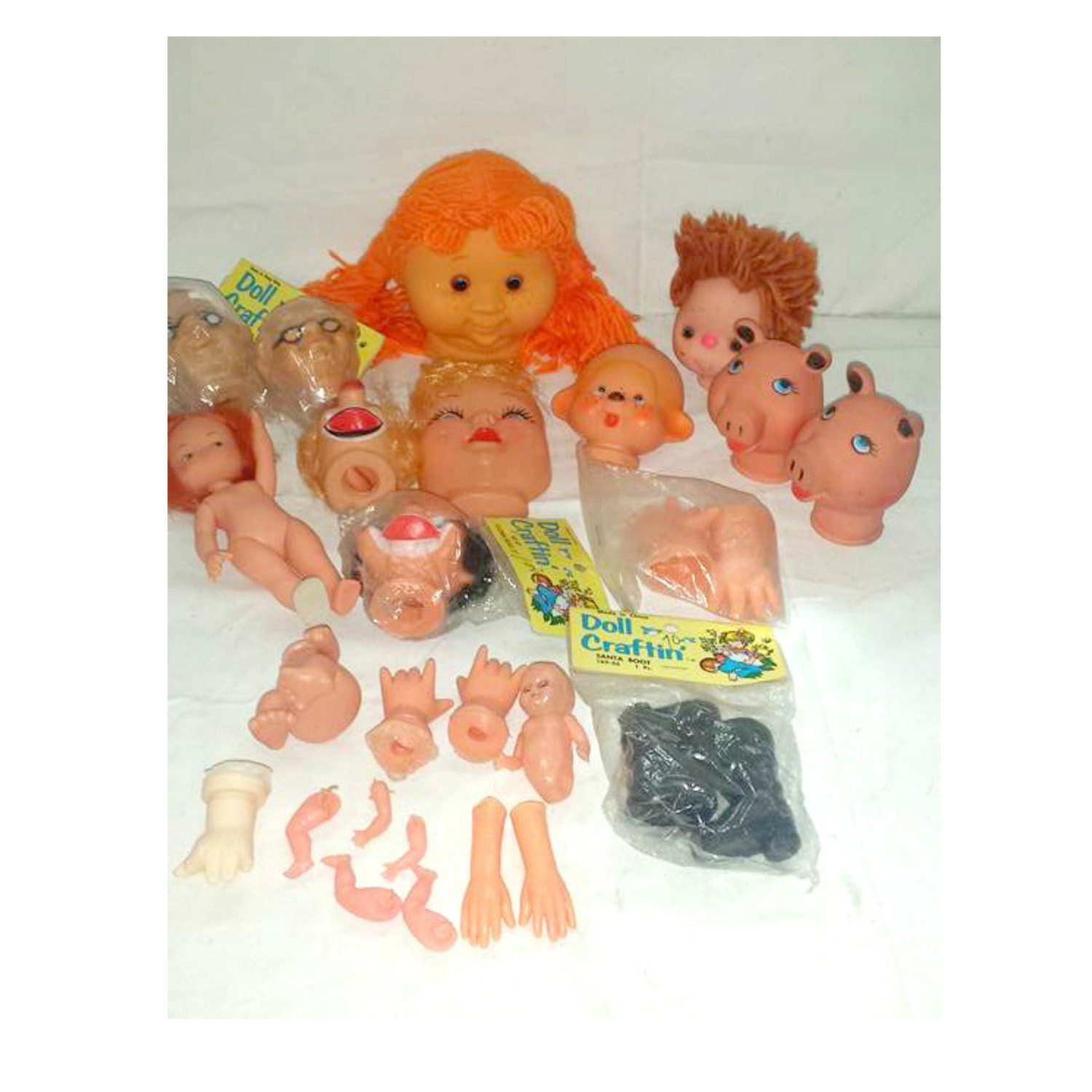 Vintage Doll Parts lot of 22 Pcs Doll by JunkYardBlonde on Etsy