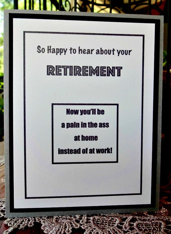 Retirement Card Coworker Card Goodbye Farewell Sarcastic