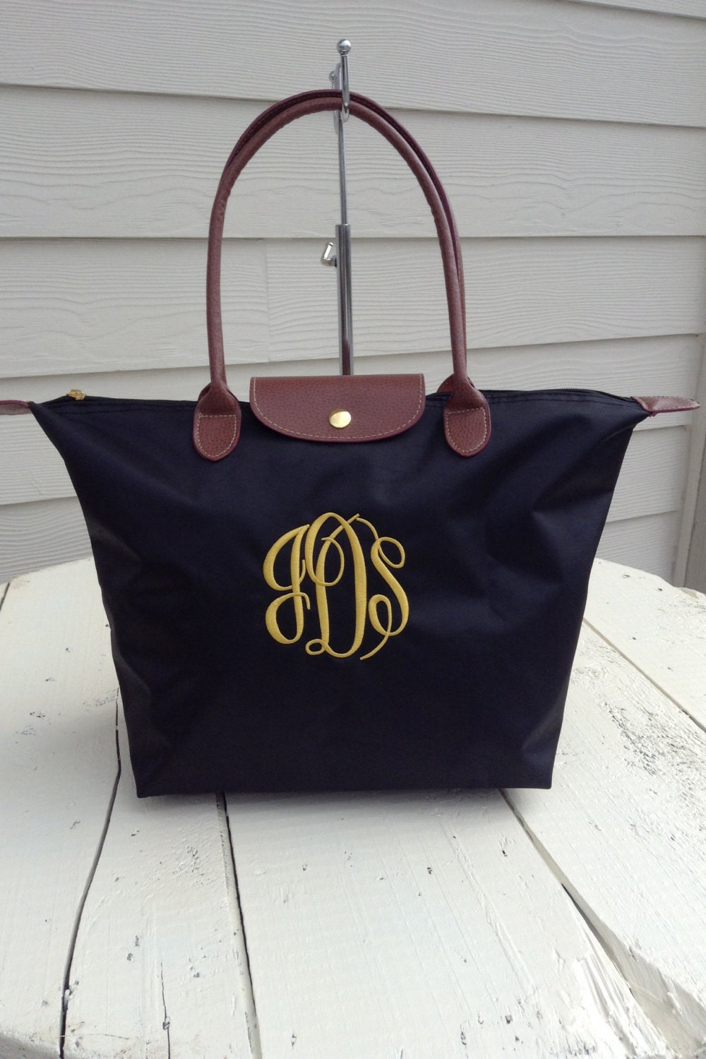 Monogram Tote Bag Longchamp Inspired tote Medium Size