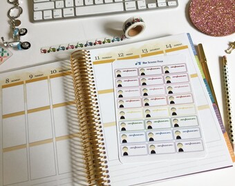 Confession Labels. 24 MATTE Planner Stickers.