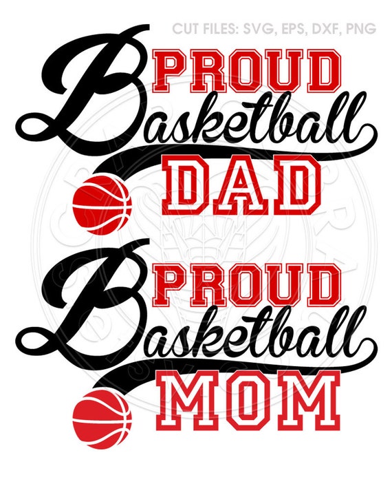 Download Proud Basketball Dad Mom Typography Vector Clip Art by ...