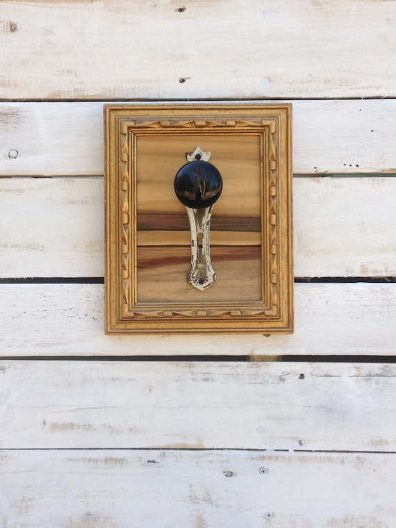 Door Knob Coat Rack Reclaimed Wood Wall Art by FunkieJunkEmporium