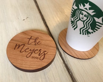 Coasters, Personalized Christmas Gift, Grandma, Mom, Christmas Gift, Stocking Stuffer, Wood Coasters, Gift For Her, Gift for Grandma