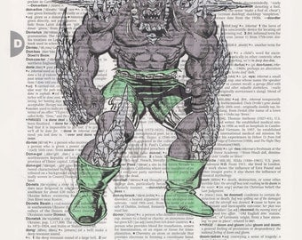 DC comics Doomsday on dictionary page print