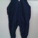 Vintage 1970's Oshkosh Baby Dark Blue Jean Denim Overalls w/Snap Legs and Footies Sz 6-9 Mo