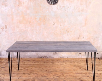 Hairpin Legs Industrial Style Dining Table