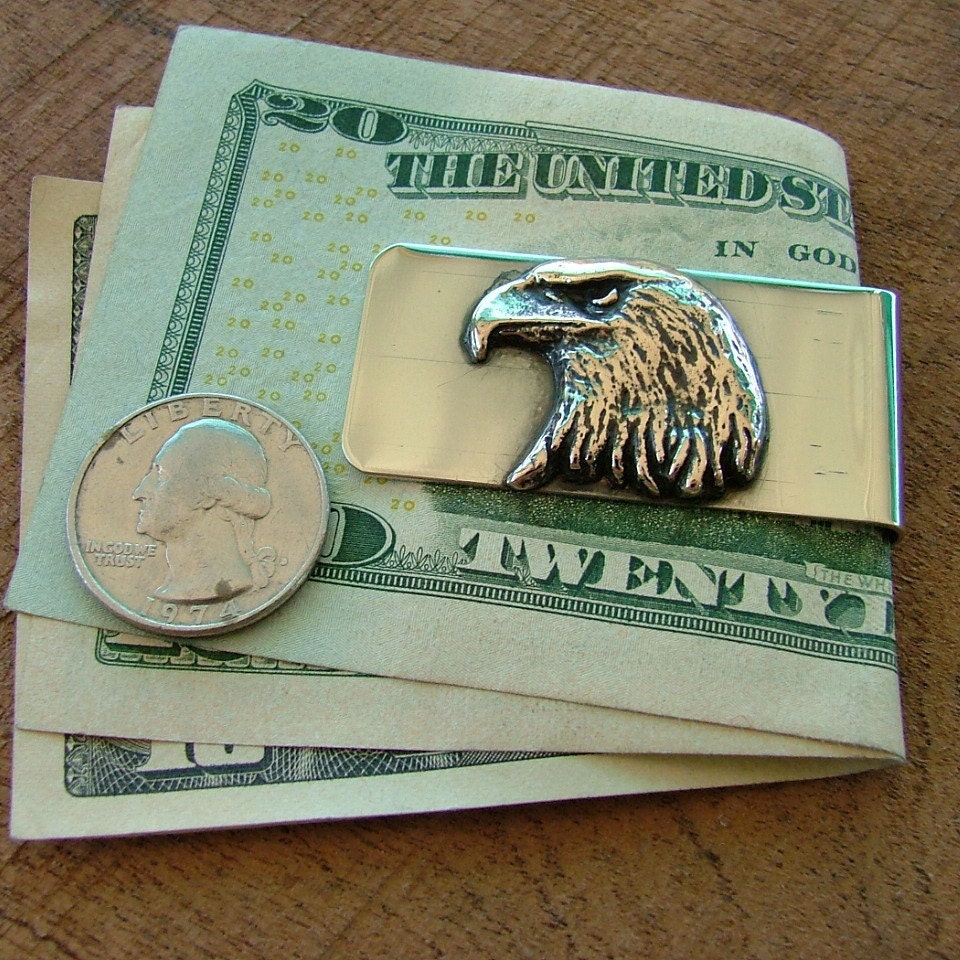 Bronze American Bald Eagle Money Clip by DesertWalkers on Etsy
