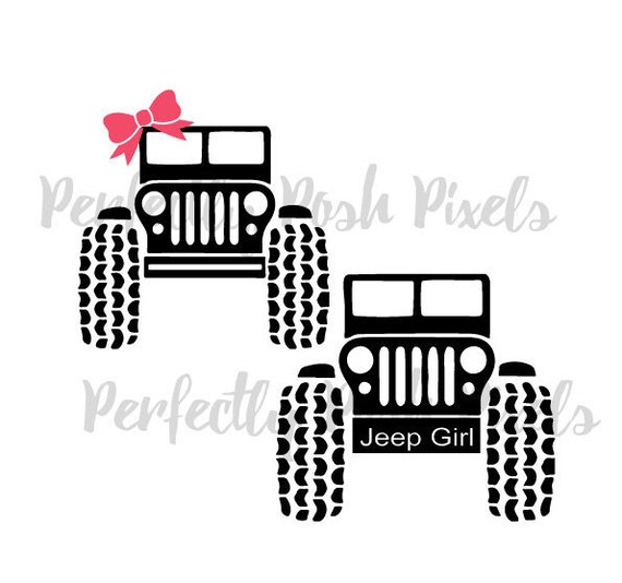 Jeep Girl SVG Jeep Cut File Jeep Decal by PerfectlyPoshPixels