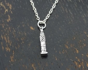 Big Ben Necklace, Big Ben Charm, Big Ben Pendant, Big Ben Jewelry, Big Ben Clock Necklace, London Necklace, London Jewelry, England Necklace