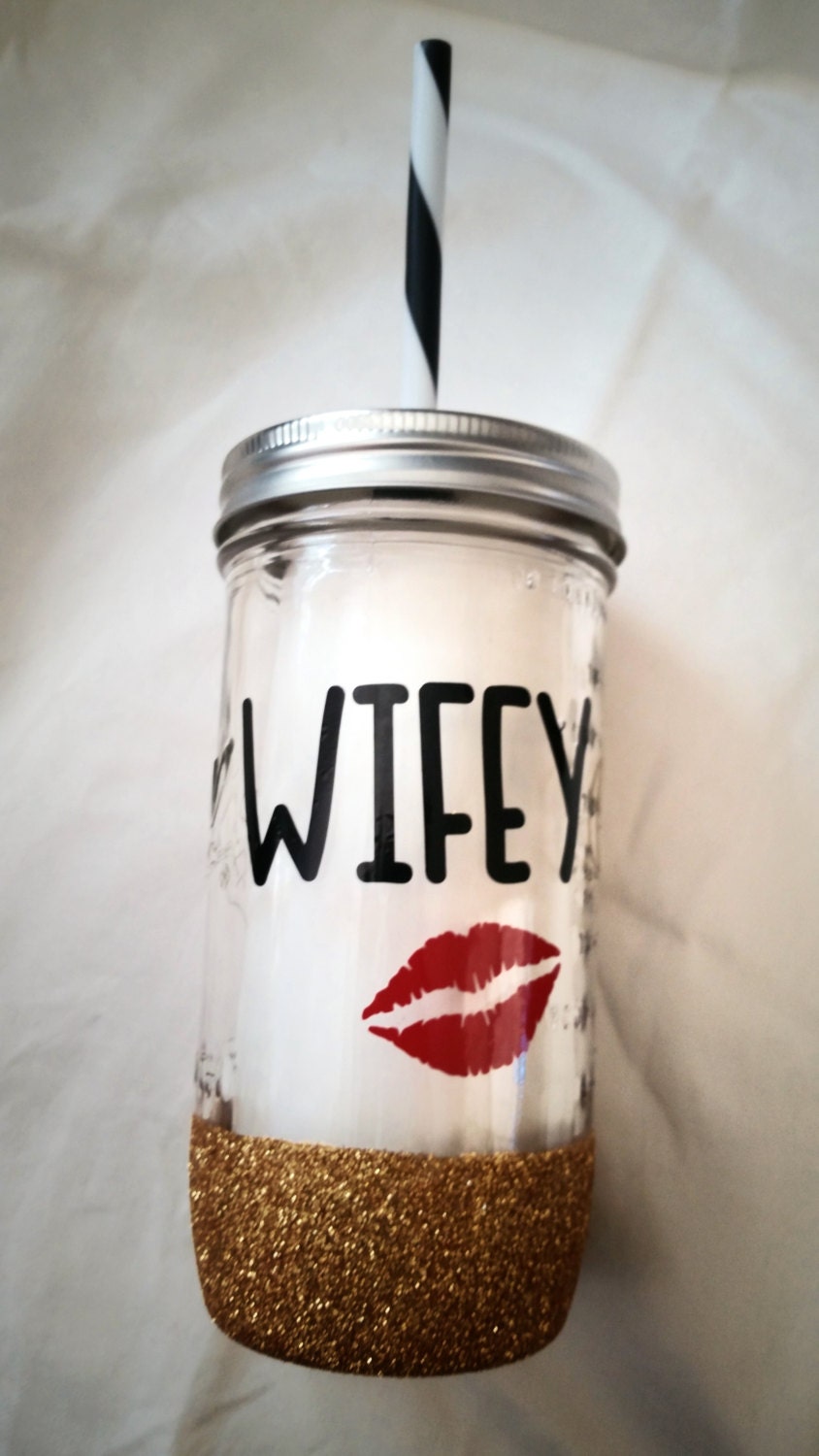 Mason Jar Tumbler/ Bride Mason Jar/ 24 oz Mason Jar Tumbler/