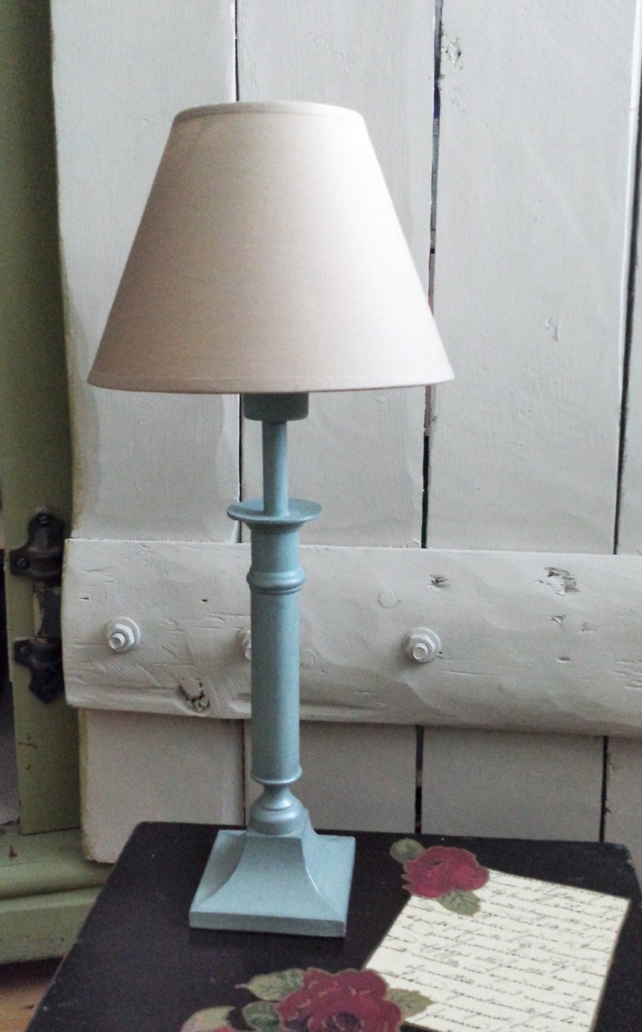 Table lamp duck egg lamp baseupcycled lamp in