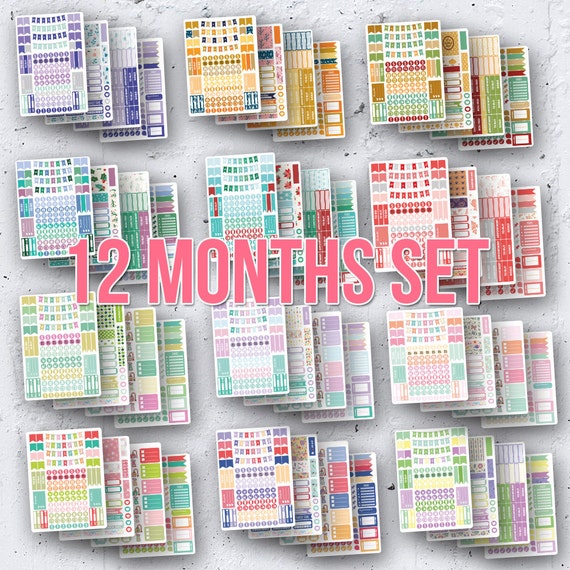 Yearly Planner Yearly Planner Stickers Yearly By Sticknplanshop