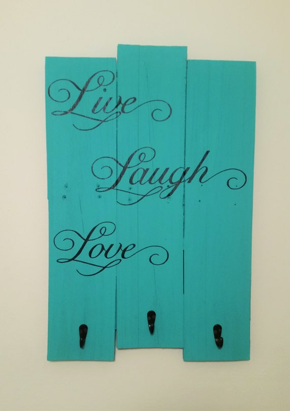 Reclaimed Wood Coat Rack Turquoise Home Decor Rustic Home