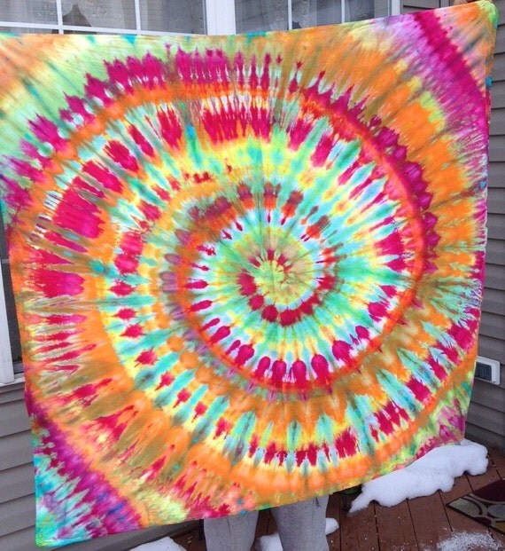 Tie Dye Spiral Tapestry Small Psychedelic by RighteousDyes