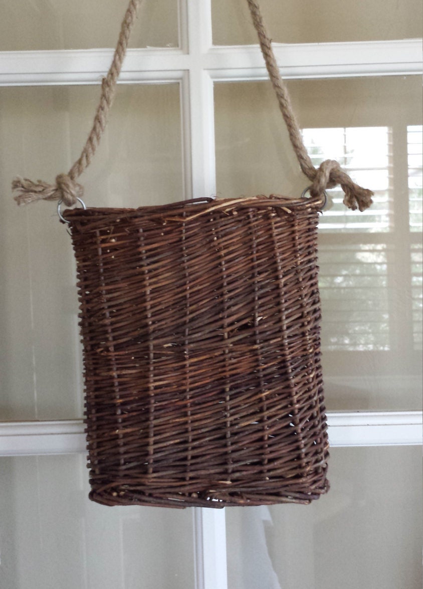 Willow wall basket hanging wall basket cottage decor beach