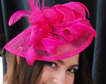 Pink Fascinator, Tea Party Hat, Church Hat, Kentucky Derby Hat, Fancy Hat, Pink Hat, Tea Party Hat, wedding hat, British Hat