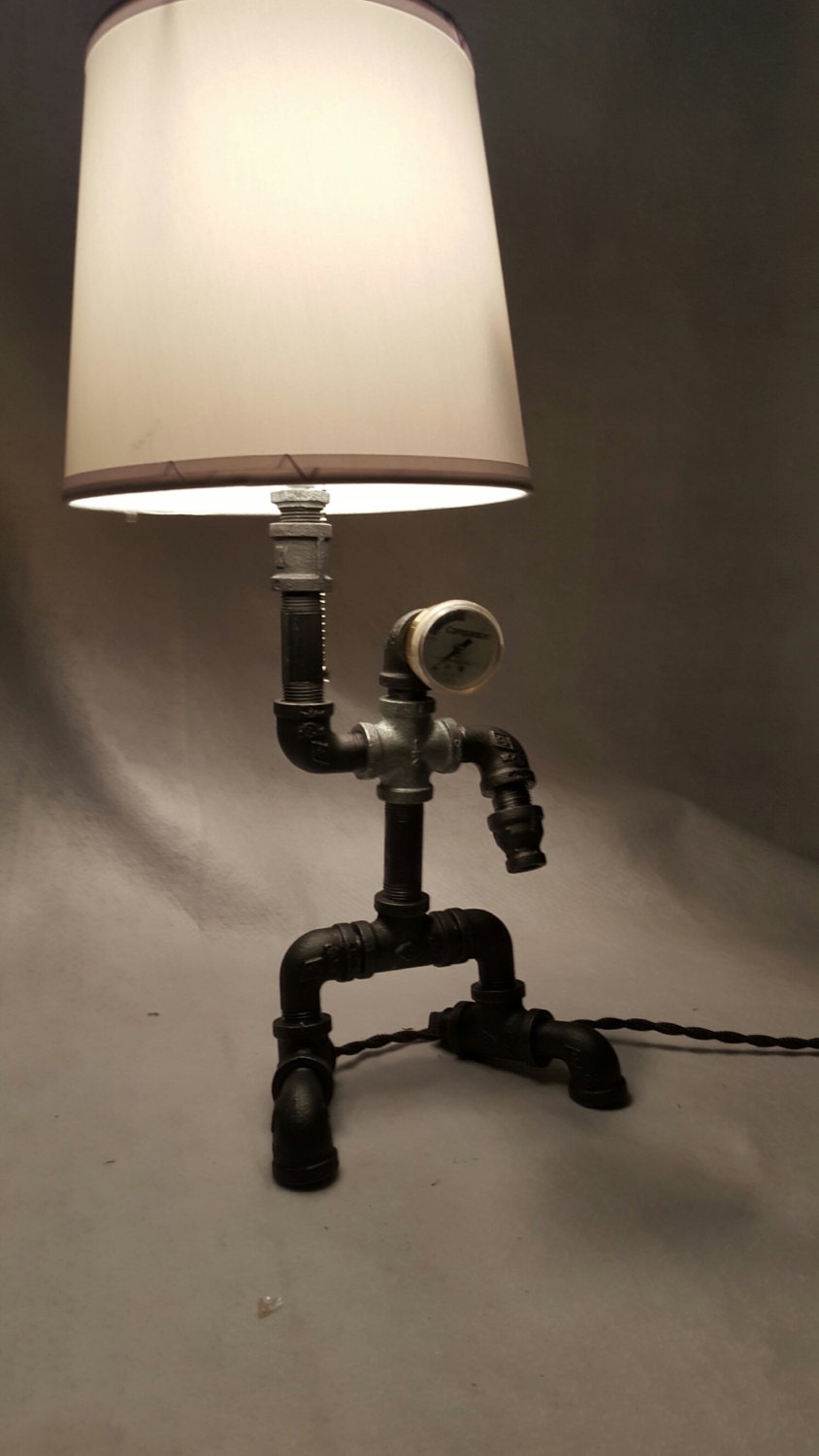 Industrial Steampunk Pipe Guy Man Desk Light for Office Light
