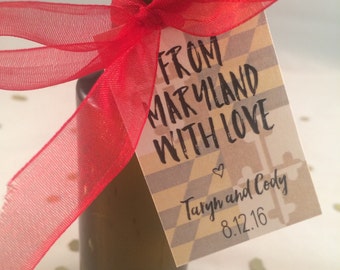 from maryland with love // wedding favor tags // printable // custom