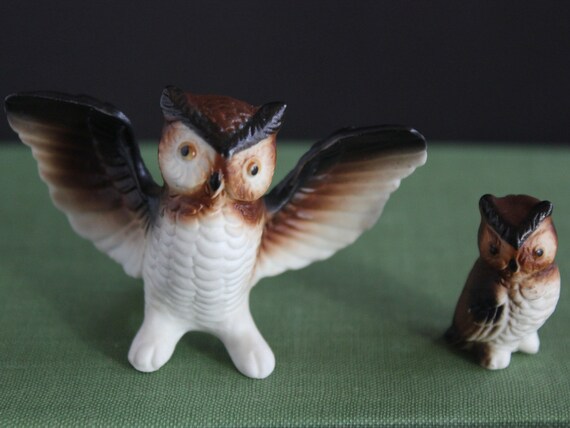 small ceramic owl figurines