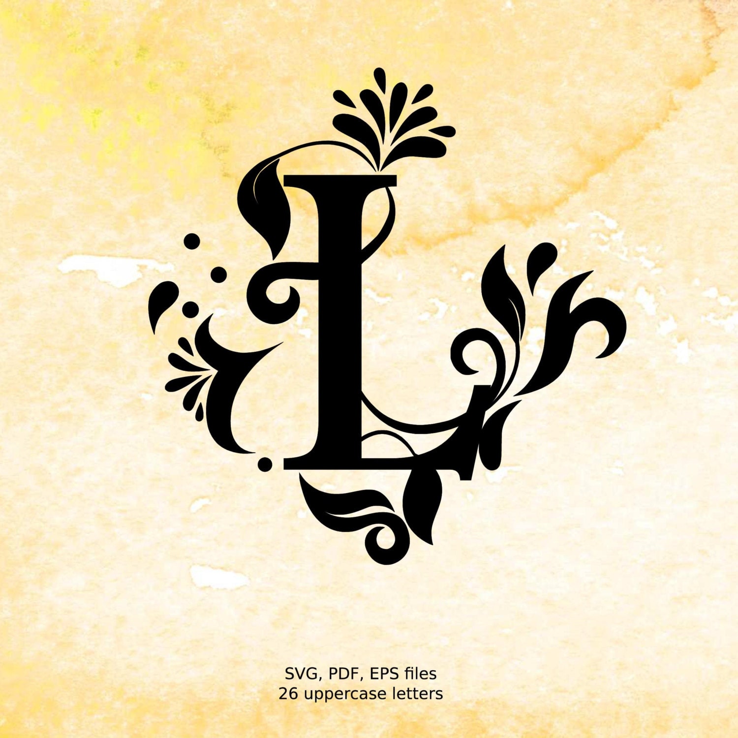 Download Unique Regal Monogram Letters SVG Alphabet svg files for