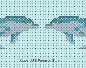 Dolphin cross stitch pattern – Etsy