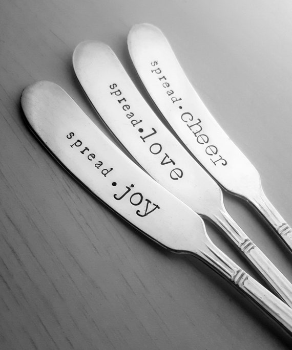 Spread Joy Spread Love Spread Cheer Set of 3 Stamped