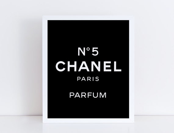 Chanel No. 5 logo Art Print Coco Chanel by TheMissPixelShop