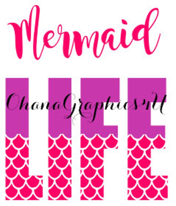 Download Very Cute Mermaid Life SVG by OhanaGraphics4U on Etsy