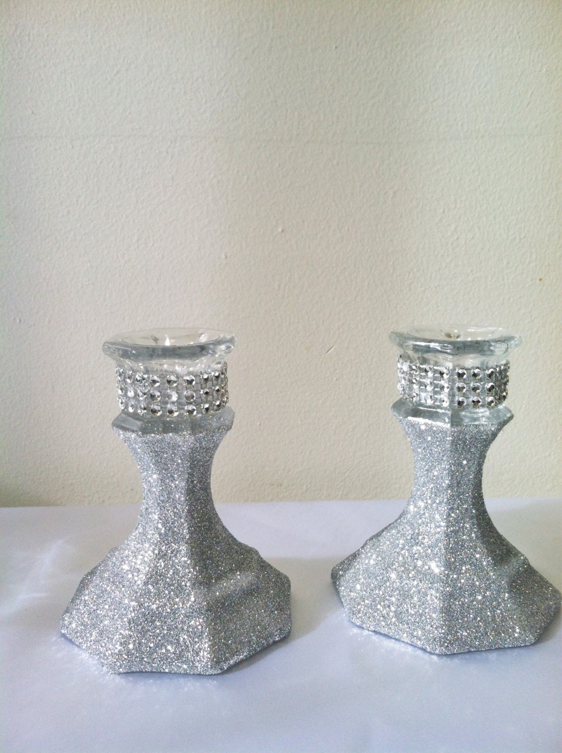 Glitter Candle Holder Set Rhinestone Candle Holders Unity