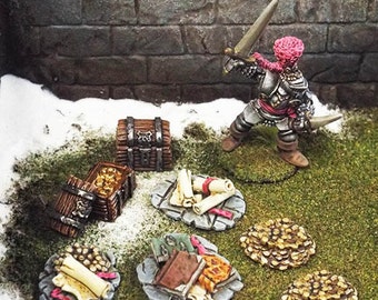 Treasure Token Set - Frostgrave, Dungeons & Dragons, Warhammer, Dungeon Saga