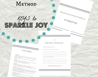 KonMari Method, KonMari Checklist, Marie Kondo Workbook, PDF Printable, Spark Joy PDF, Spark Joy Download, Declutter your home, decluttering