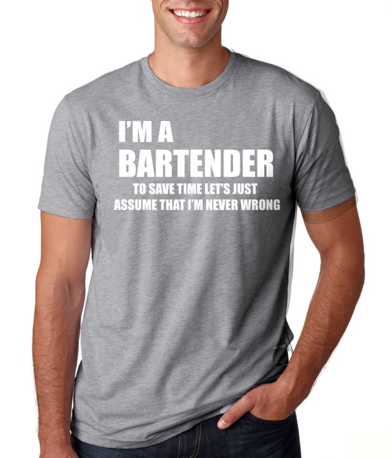 Bartender T-Shirt Funny Bartender T-Shirt Occupation