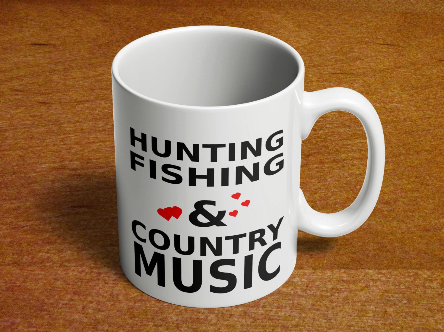 Hunting Fishing & Country Music Gift for Girlfriend by KingMugs
