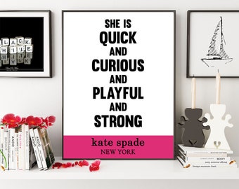 Kate Spade Wall Decor 3 kate spade prints kate spade quote spade wall art she Kate Spade Wall Decor 3 kate spade prints kate spade quote spade wall art she