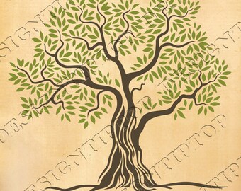 Green tree SVG, tree svg, print and cut files, svg,dxf,png,eps, Cricut, Silhouette, SVG designs, wall decor, tshirt designs, scroll saw