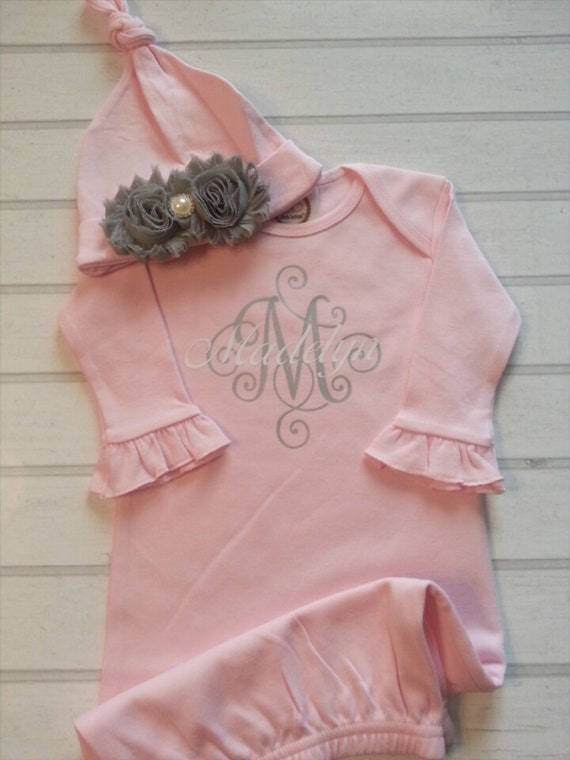 monogrammed gowns for newborns