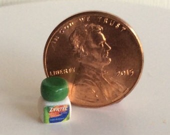 Dollhouse Miniature One Inch Scale 1:12 Zyrtec by CSpykersMiniaturesUS