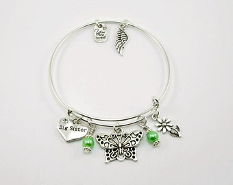 Personalized Big Sister Gift - Big Sister Birthday Gift - Older Sister Gift - Special Sister Gift - Sister Charm Bracelet - Sister Keepsakes