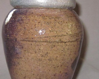 Pottery Canister Artist Signed Beautiful !!!