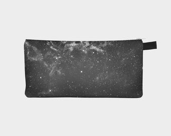 Black Pencil Case, Galaxy Pencil Case, Space Pouch, Zipper Pencil Pouch, Galaxy Pencil Bag, Black Zip Pouch, Galaxy Makeup Bag, Galaxy Pen,