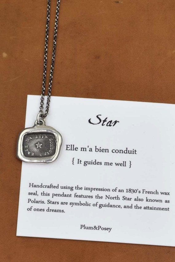 North Star Guiding Star Wax Seal Necklace