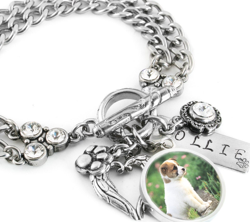 Custom Dog Charm Bracelet Personalized Dog Bracelet Dog
