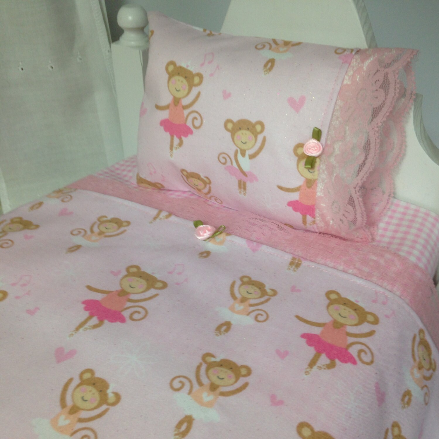 American Girl Doll Bedding 2 or 3pc Sheets / Linen Set by sashali