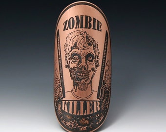 bicycle accessories, zombie accessories, cycling accessories, bike badge, head badge, zombie apocalypse, custom badge, bike art, zombie