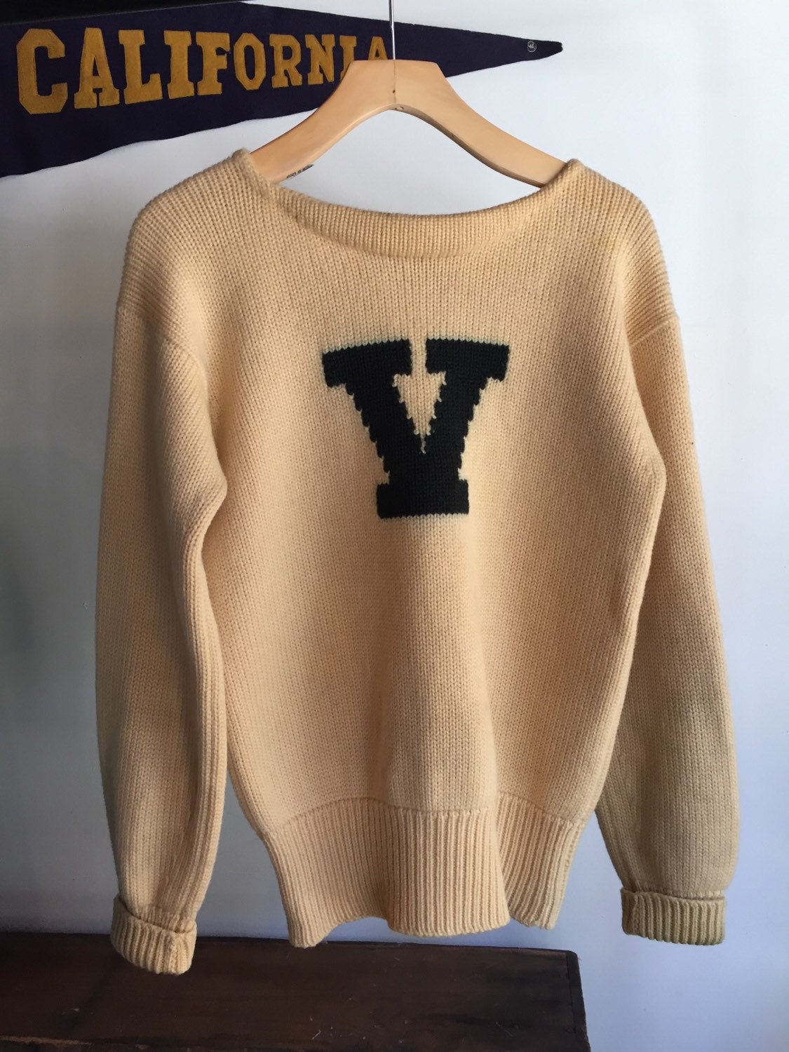 Vintage 40s Varsity Yale sweater by RaggedyThreads on Etsy