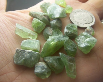 Peridot crystal - by the gram - natural raw rough- wire wrap stones - green - raw rough - lot of specimens natural bulk crystals stones