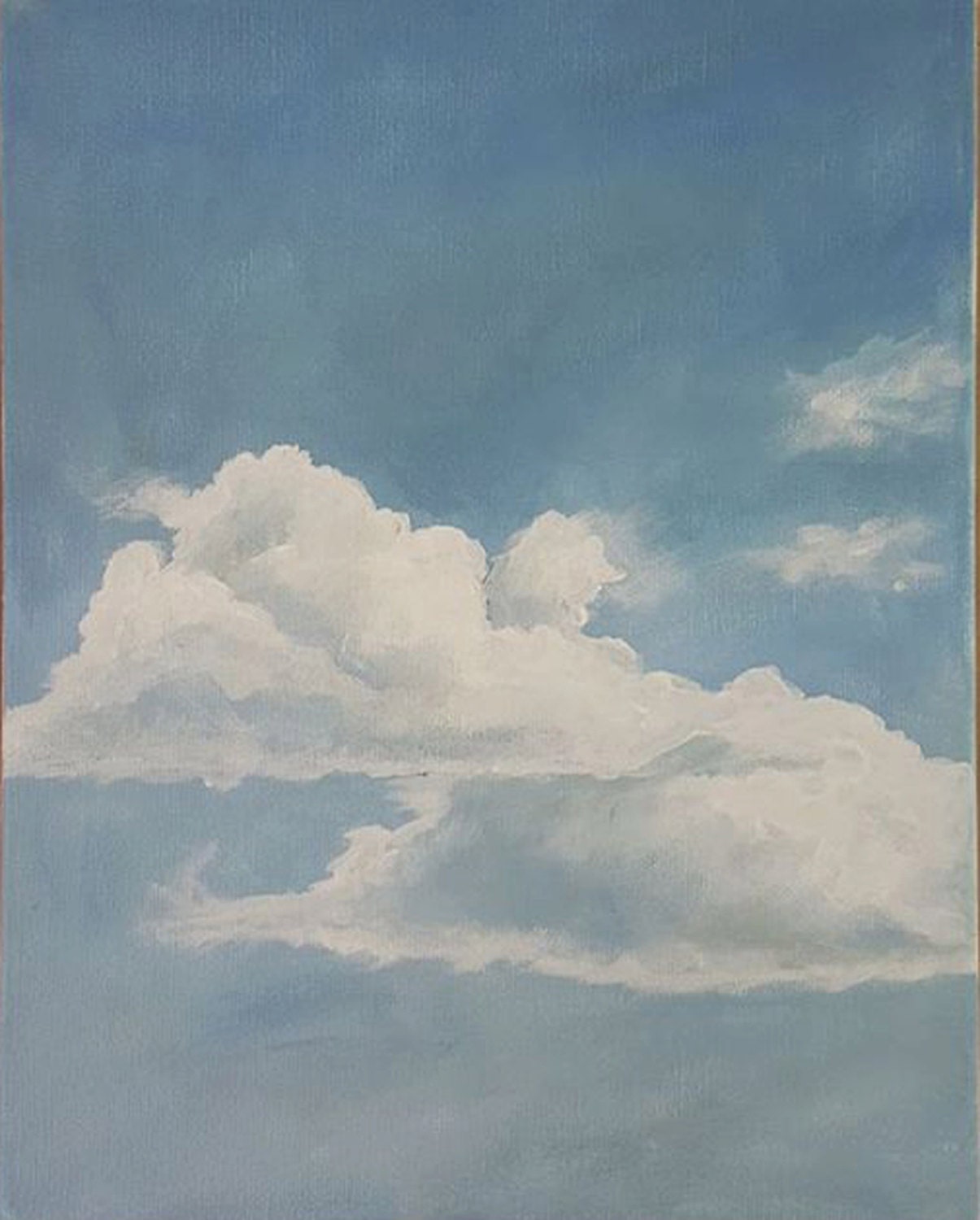 Original Acrylic Painting of Clouds in a Blue by HollyJaneCreative