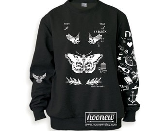 harry styles tattoo sweatshirt etsy